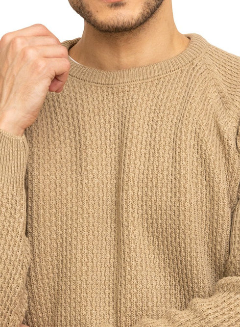 Beige - Design 00180 BS - Round Pullover - Khotwh